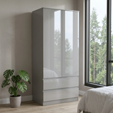 Soho 2 Door Wardrobe, 5 Drawer Chest & Bedside Table Bedroom Set