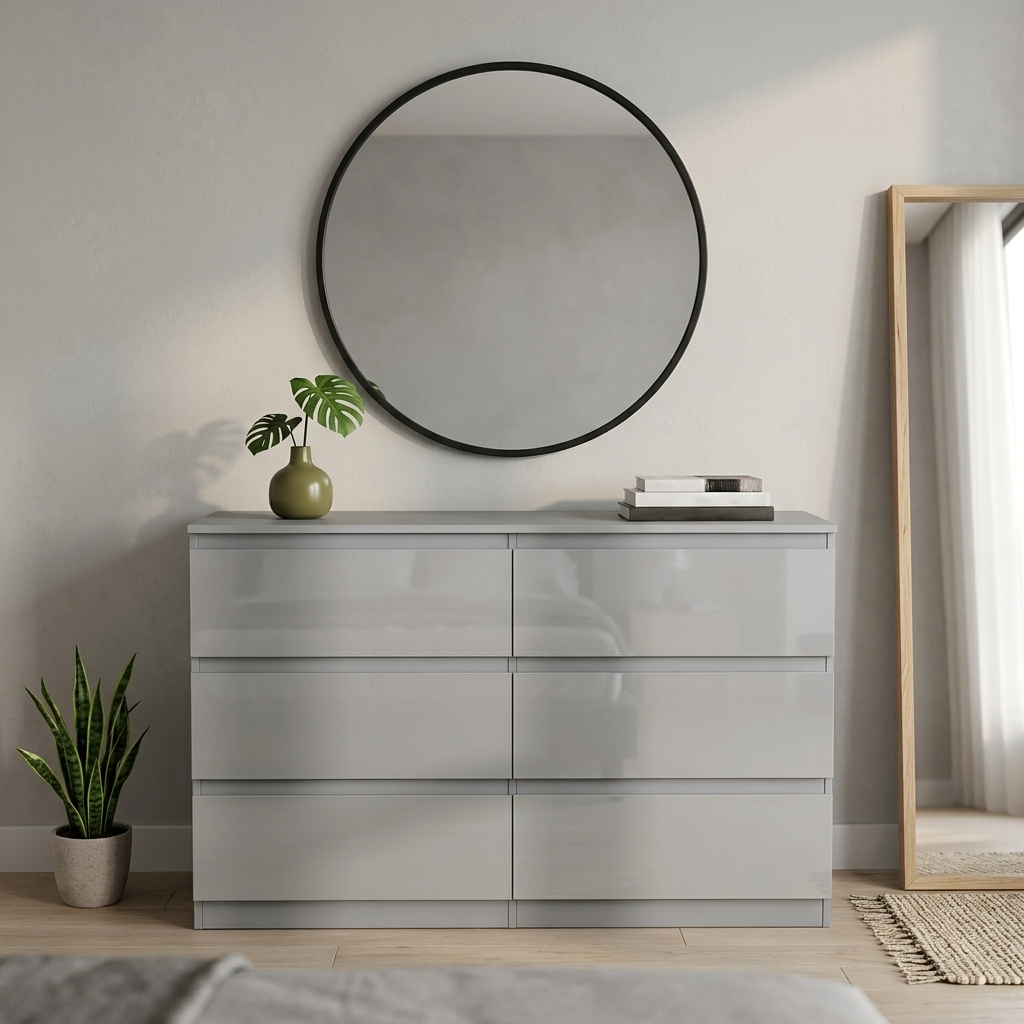 Soho 2 Door Wardrobe, 6 Drawer Chest & Bedside Table Bedroom Set