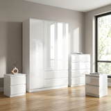 Soho 3 Door Wardrobe, 4 Drawer Chest & Bedside Tables 4 Piece Bedroom Set