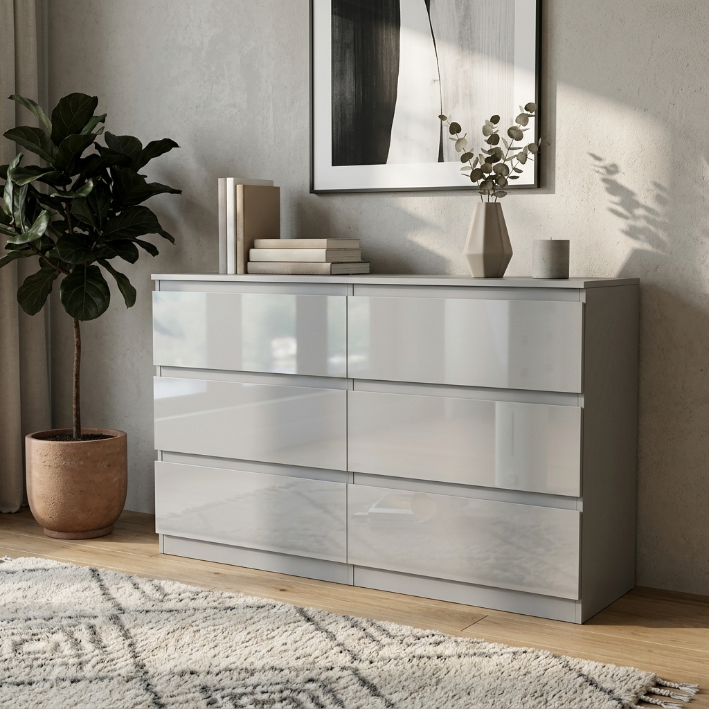 Soho 3 Door Wardrobe, 6 Drawer Chest & Bedside Tables 4 Piece Bedroom Set