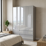 Soho 3 Door Wardrobe, 6 Drawer Chest & Bedside Tables 4 Piece Bedroom Set