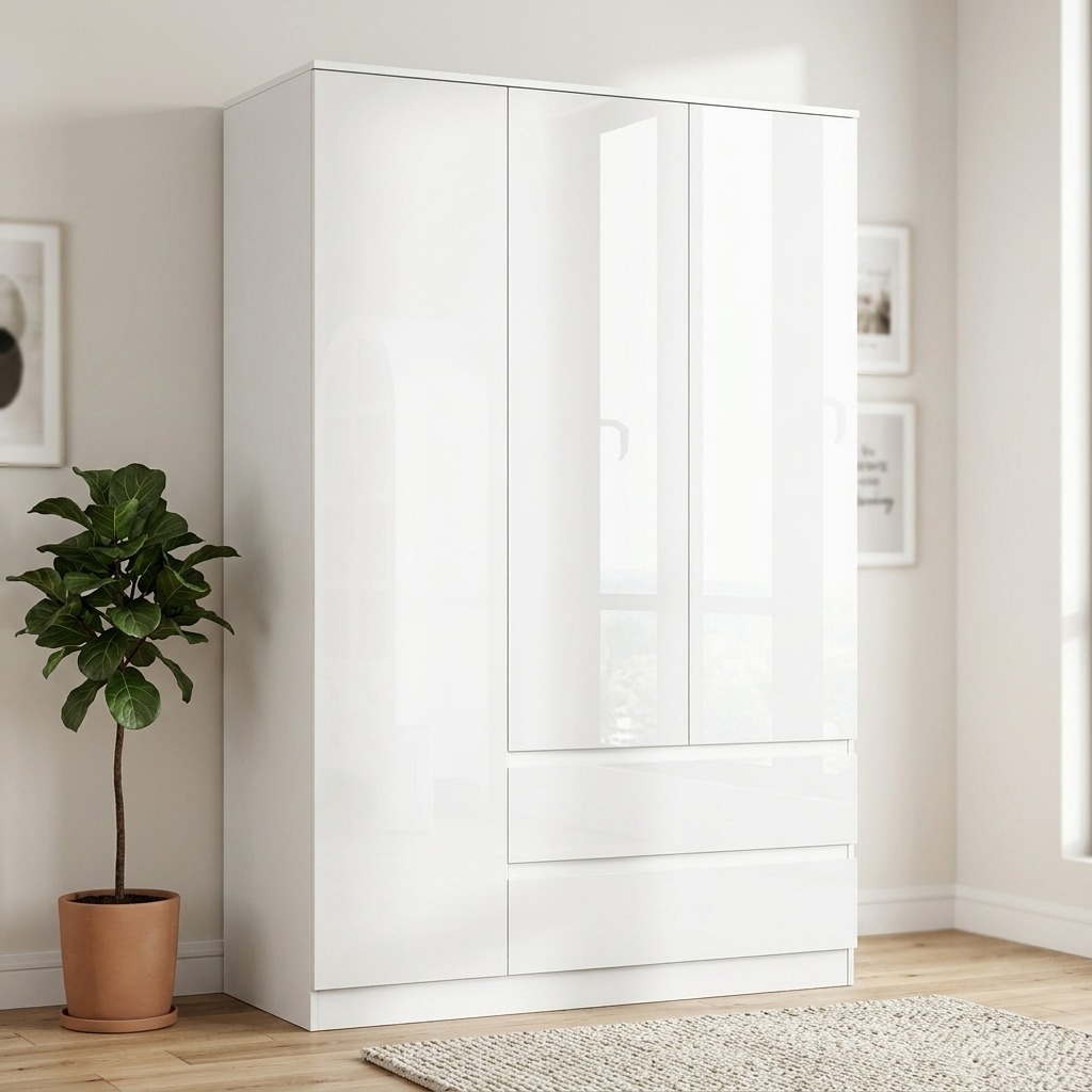 Soho 3 Door Wardrobe, 6 Drawer Chest & Bedside Tables 4 Piece Bedroom Set