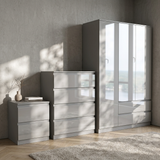 Soho 3 Door Wardrobe, 4 Drawer Chest & Bedside Table Bedroom Set