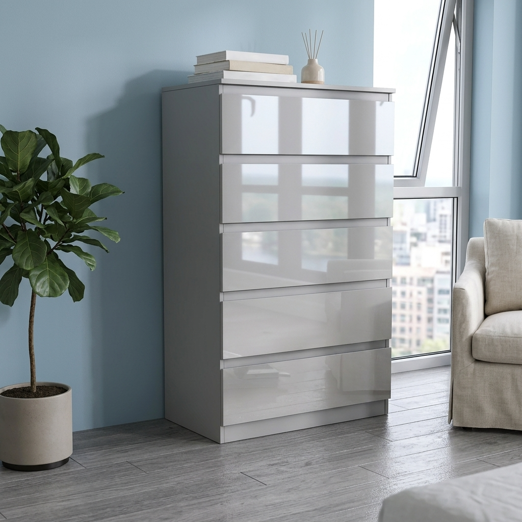 Soho 3 Door Wardrobe, 5 Drawer Chest & Bedside Table Bedroom Set