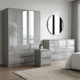 Soho 3 Door Wardrobe, 6 Drawer Chest & Bedside Table Bedroom Set