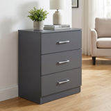 Highbury 3 Drawer Chest of Drawers & 1 Drawer Bedside 3 Piece Bedroom Set