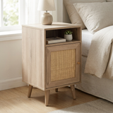 Willow Rattan 4 Door Wardrobe & 4 Drawer Chest 3 Piece Bedroom Set