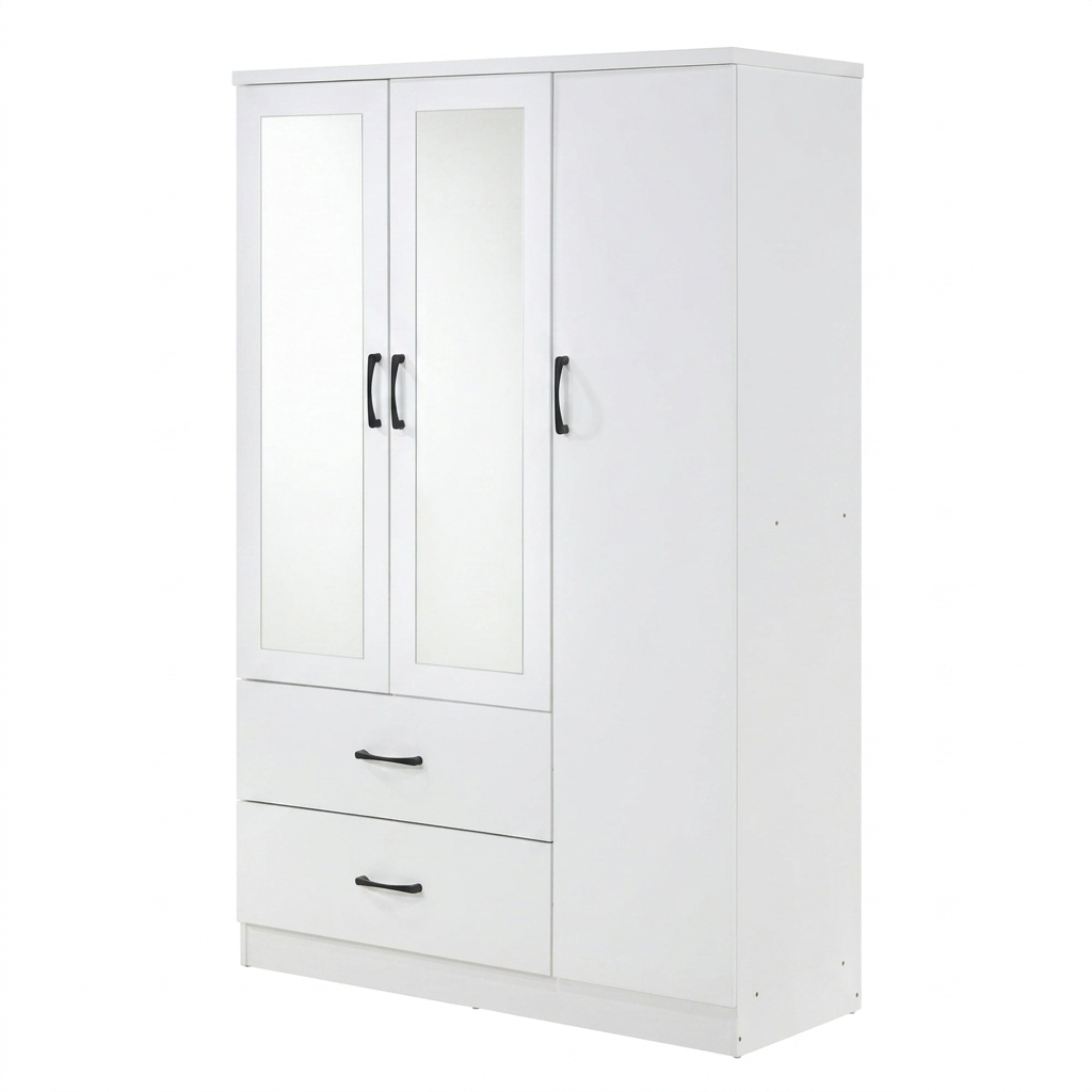 Paddington 3 Door 2 Drawer Mirrored Wardrobe