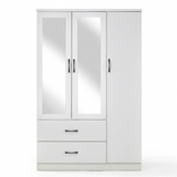 Paddington 3 Door 2 Drawer Mirrored Wardrobe