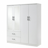 Paddington 4 Door 2 Drawer Mirrored Wardrobe