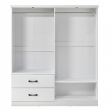 Paddington 4 Door 2 Drawer Mirrored Wardrobe