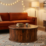 Denali Round Storage Trunk Coffee Table
