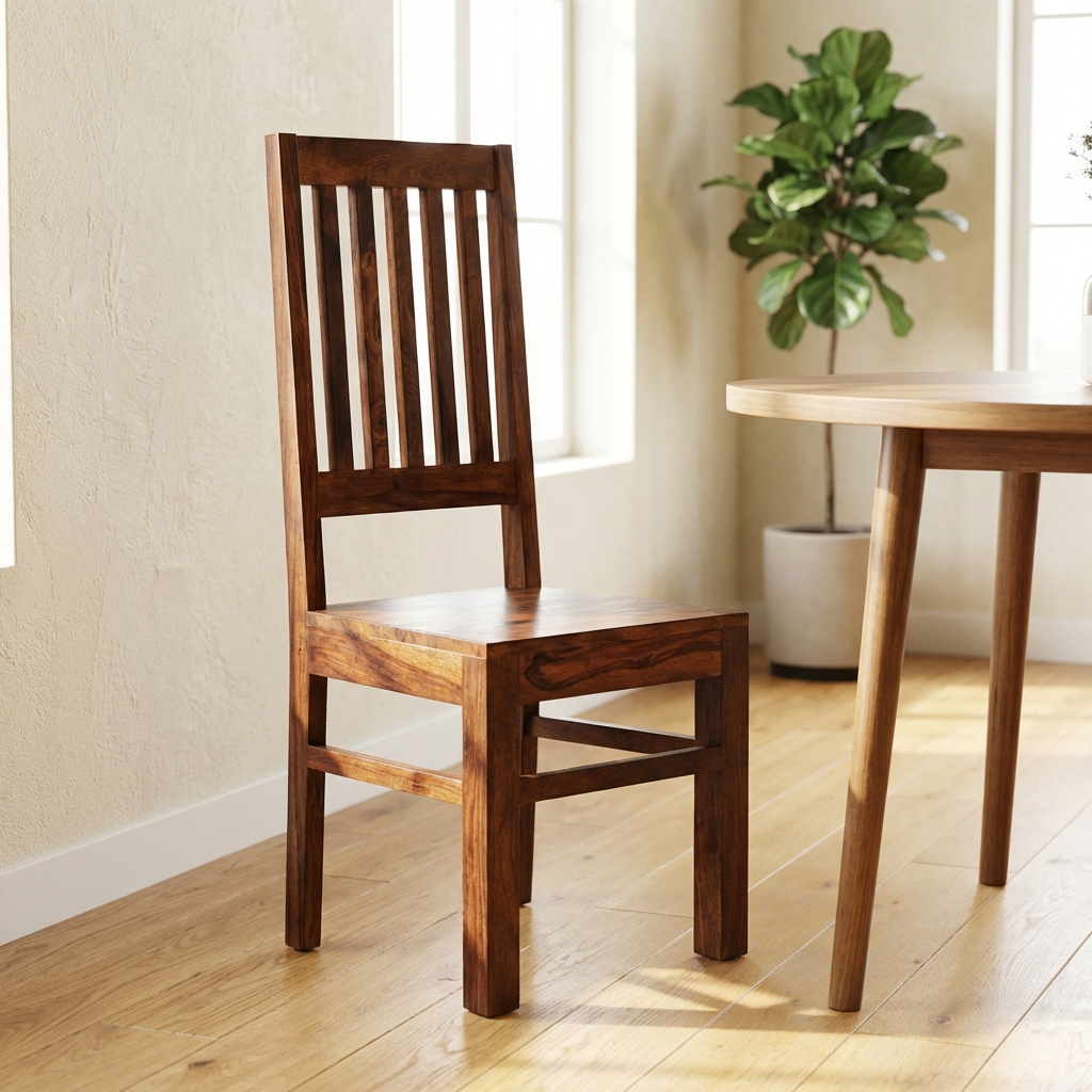 Denali High Black Slatted Dining Chair