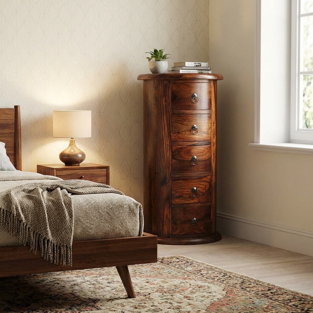 Denali 5 Drawer Large Drum Chest of Drawers