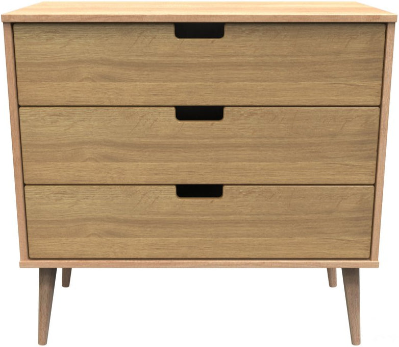 Shanghai 3 Drawer Chest with Wood Legs