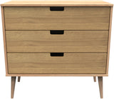 Shanghai 3 Drawer Chest with Wood Legs