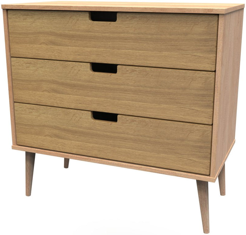 Shanghai 3 Drawer Chest with Wood Legs