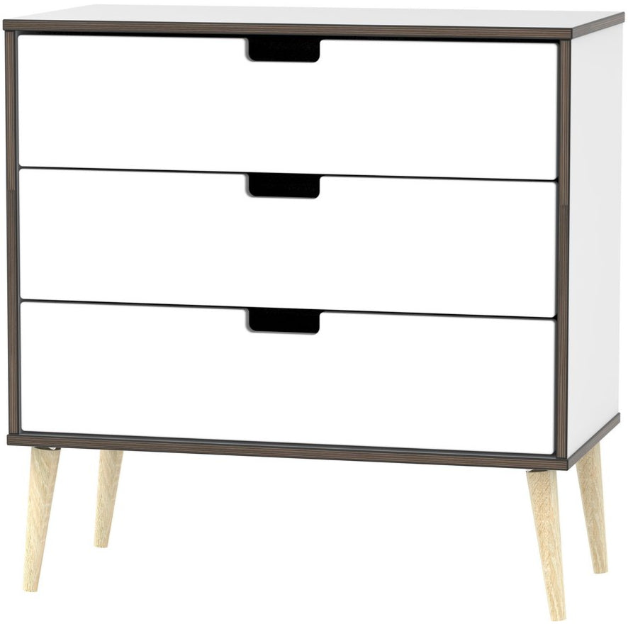 Shanghai 3 Drawer Chest with Wood Legs