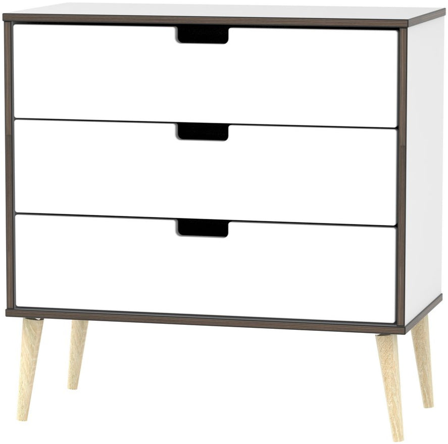 Shanghai 3 Drawer Chest with Wood Legs