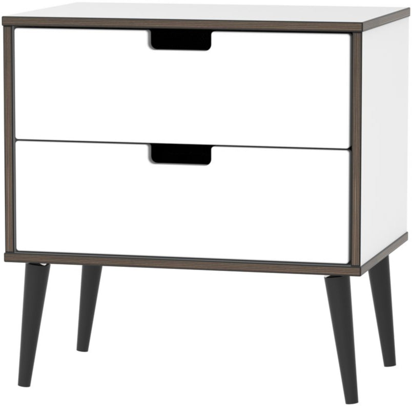 Shanghai 2 Drawer Midi Chest with Wood Legs