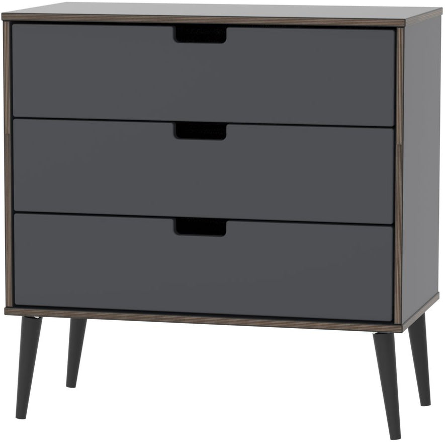 Shanghai 3 Drawer Chest with Black Legs