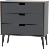 Shanghai 3 Drawer Chest with Black Legs