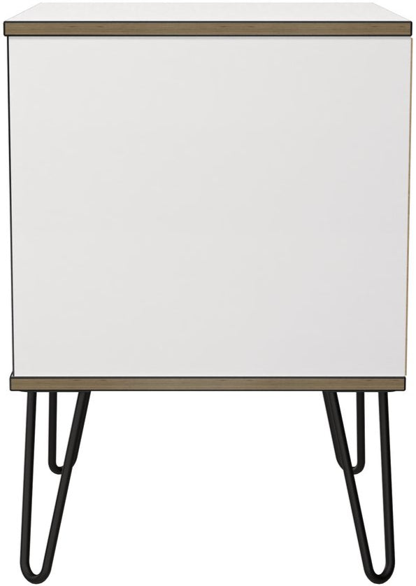 Shanghai 2 Drawer Bedside Table with Black Hairpin Legs