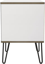 Shanghai 2 Drawer Bedside Table with Black Hairpin Legs