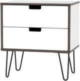 Shanghai 2 Drawer Midi Chest with Black Hairpin Legs