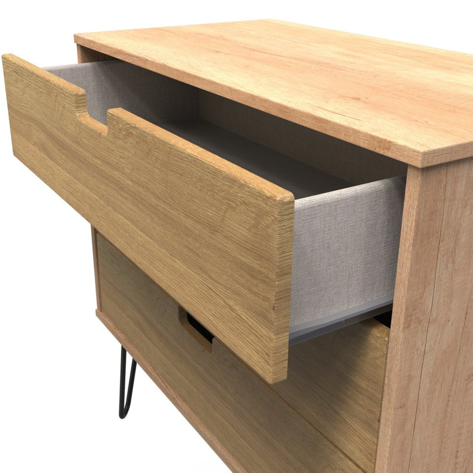 Shanghai 3 Drawer Chest with Black Hairpin Legs