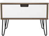 Shanghai 1 Drawer Bedside Table with Black Hairpin Legs