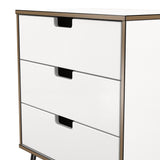 Shanghai 3 Drawer Chest of Drawers with Black Hairpin Legs