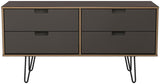 Shanghai 4 Drawer Bed Box with Black Hairpin Legs