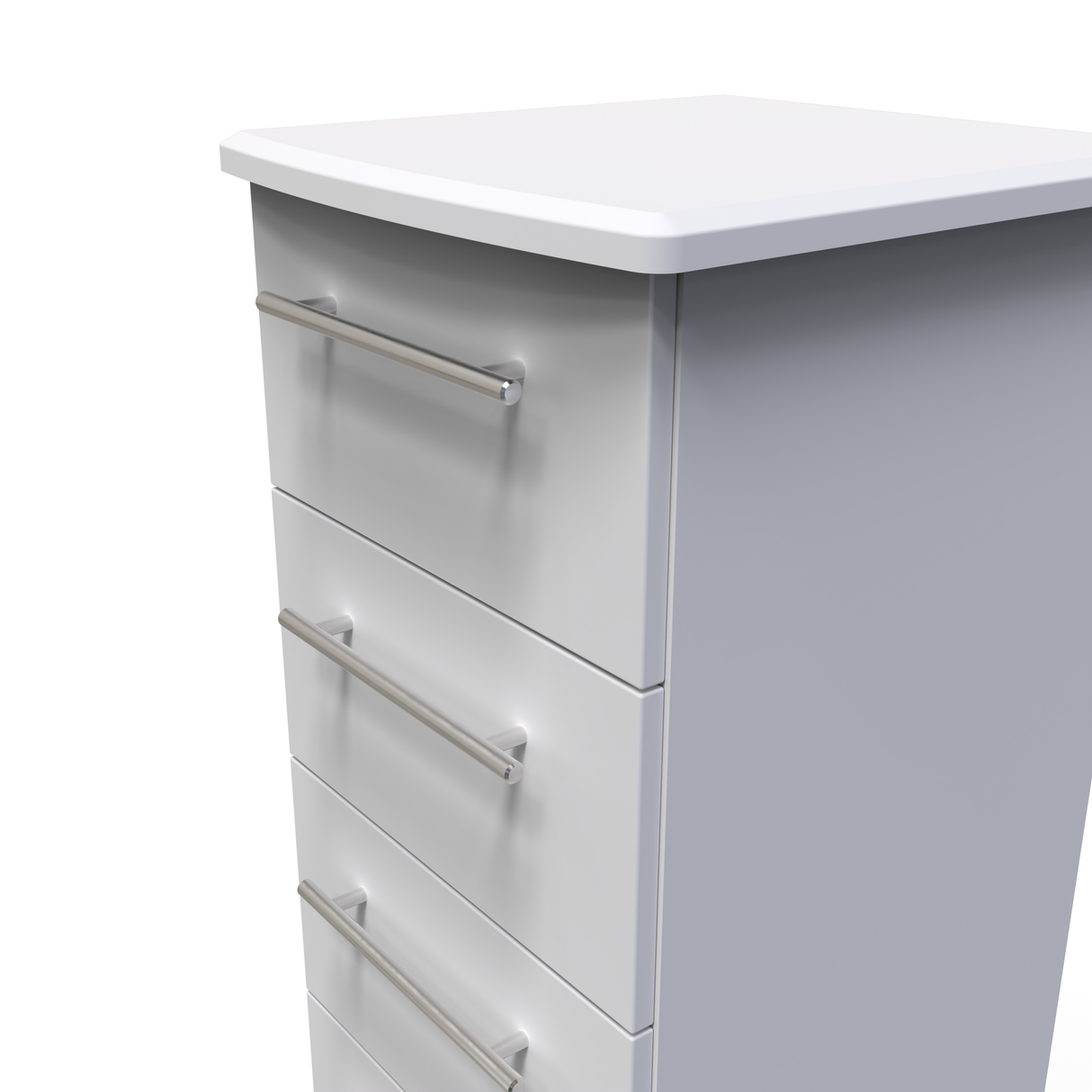 Sherwood Grey Matt 5 Drawer Bedside Cabinet