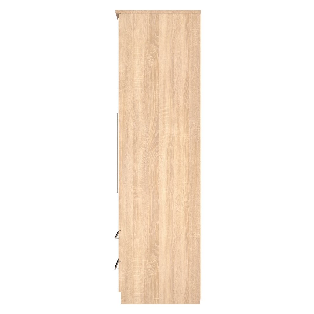 Sherwood Mirrored 2 Drawer 2 Door Double Wardrobe