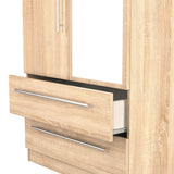 Sherwood Mirrored 2 Drawer 2 Door Double Wardrobe