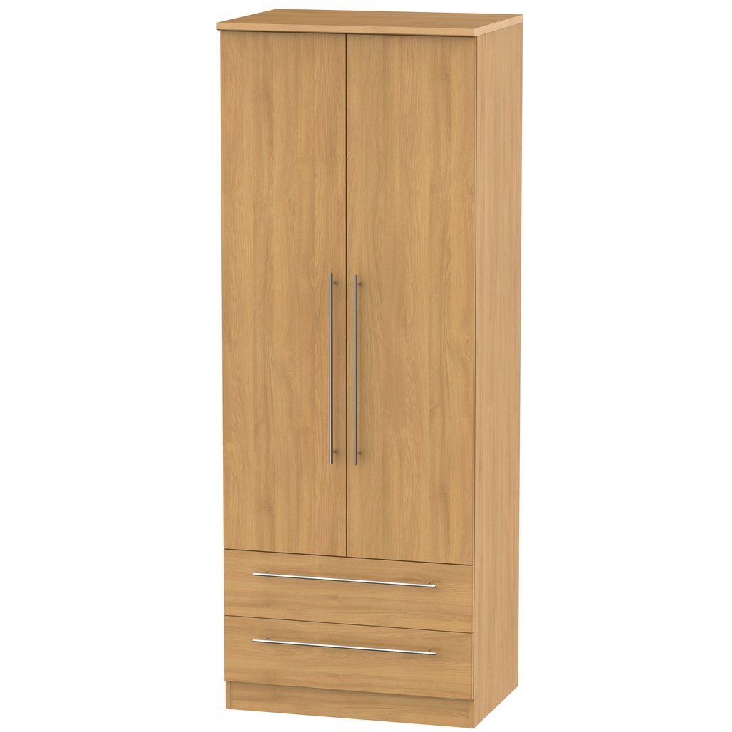 Sherwood Tall 2 Drawer 2 Door Double Wardrobe