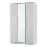 Sherwood Grey Matt 3 Door Mirrored Wardrobe