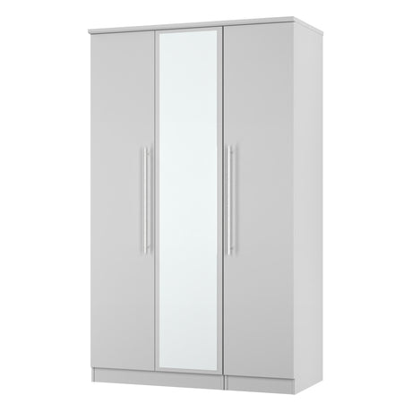 Sherwood Grey Matt 3 Door Mirrored Wardrobe