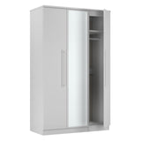 Sherwood Grey Matt 3 Door Mirrored Wardrobe