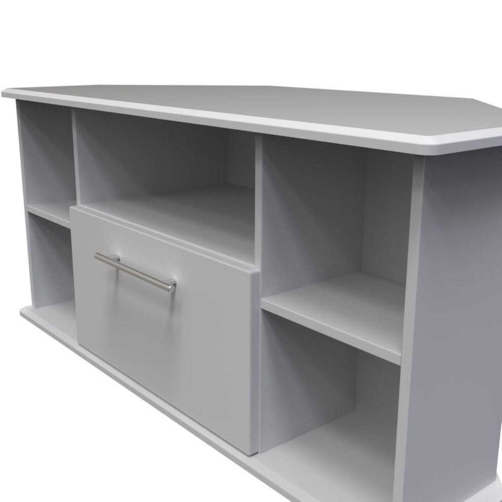 Sherwood Corner 1 Drawer TV Unit with Open Shelving