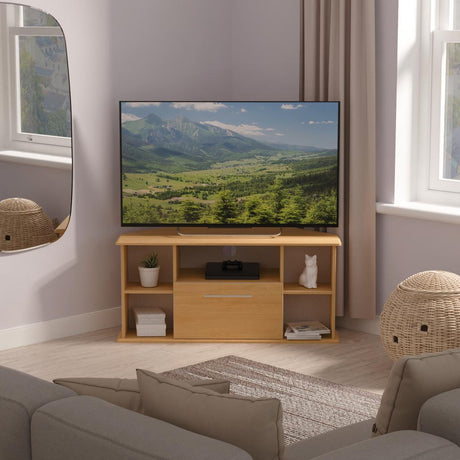 Sherwood Corner 1 Drawer TV Unit with Open Shelving