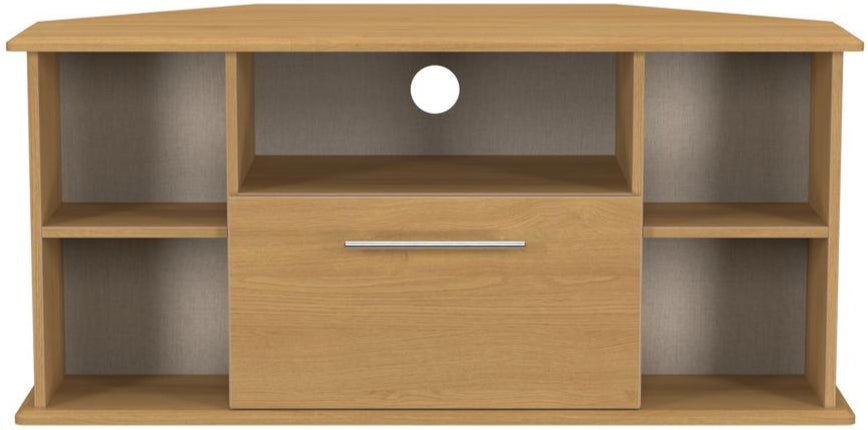Sherwood Corner 1 Drawer TV Unit with Open Shelving