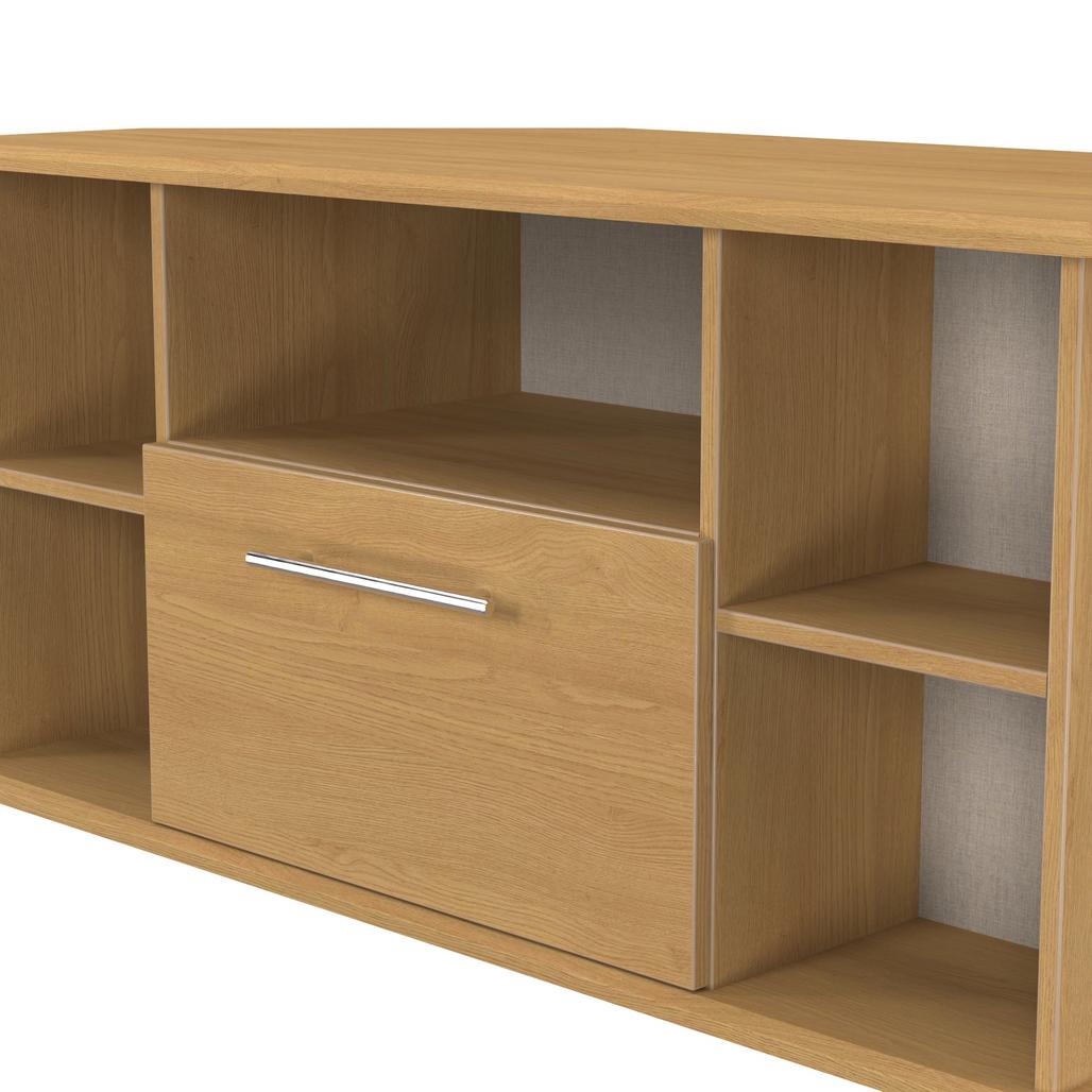 Sherwood Corner 1 Drawer TV Unit with Open Shelving