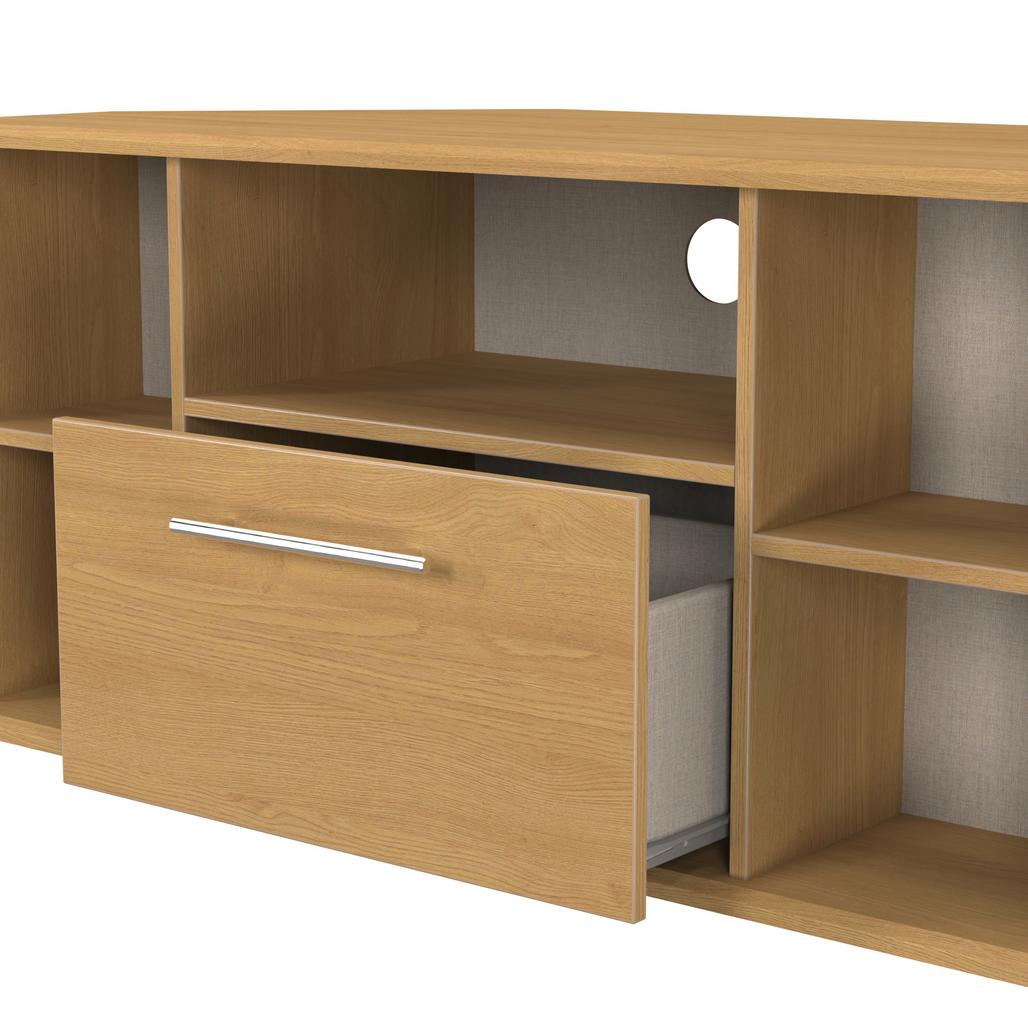 Sherwood Corner 1 Drawer TV Unit with Open Shelving