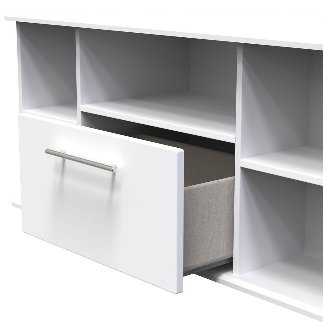 Sherwood Corner 1 Drawer TV Unit with Open Shelving