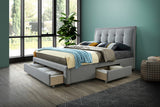 Shelby Grey Fabric Storage Bed Frame