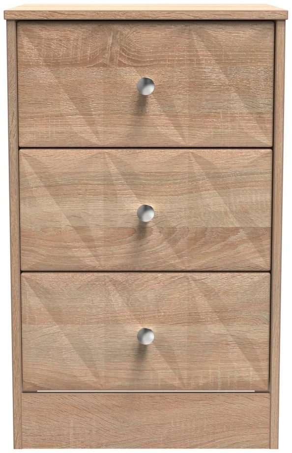 San Jose 3 Drawer Bedside Table