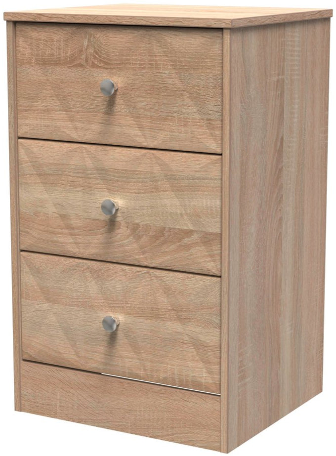 San Jose 3 Drawer Bedside Table