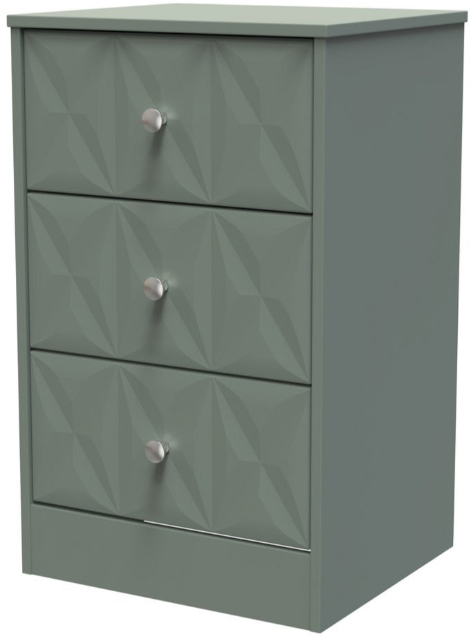 San Jose 3 Drawer Bedside Table